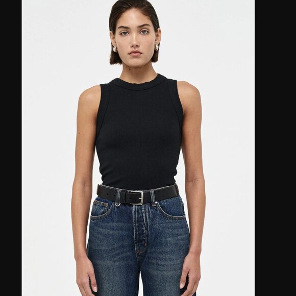 NEUW Denim Jonesy Tank in Black Size Small + Size Med NWT - Picture 1 of 3